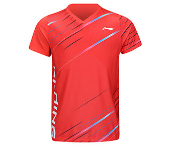 Children's sports shirt "Stripes" red - AAYV090-3