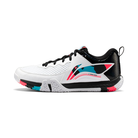 Unisex badminton shoe "Saga II Lite" white-black-red - AYTT003-2