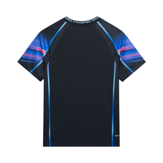 Tabletennis Kids National Team Competition-Shirt "Cyber" - blue-pink-black - AAYT034-4