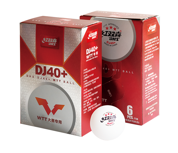 DHS Tischtennisball DJ40 WTT Weiß (6 Pack) DXAR002-1/DXAV001-2