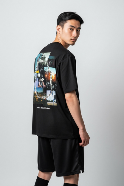 Unisex Basketball T-Shirt "BADFIVE" No-War schwarz - AHST281-2