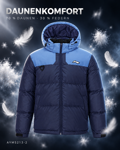 Herren Outdoor Daunenjacke dunkelblau mit Kapuze- AYMS213-2