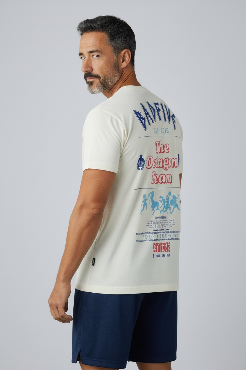 Unisex Basketball T-Shirt "BADFIVE" Anti-Warrior weiß - AHST289-5