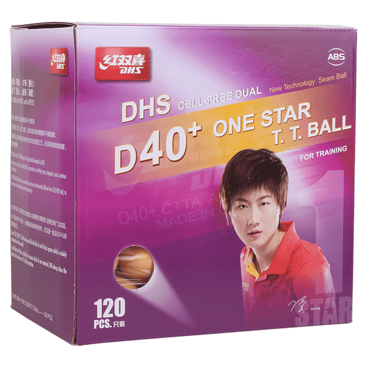 DHS Tischtennisball "CELL-FREE-DUAL" 1 Stern 40 mm+ Orange (120 St./Kiste) DXAN004-3