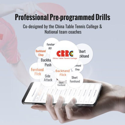 PONGBOT OMNI S PRO Tischtennisroboter mit Netz