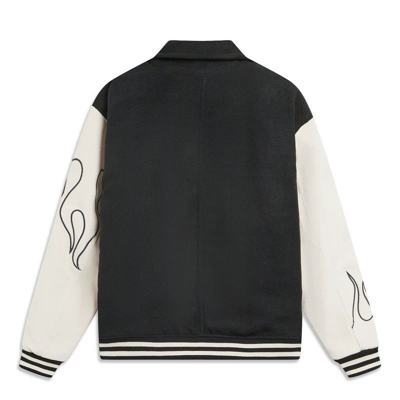 Unisex Skateboard Casual Windbreaker "LN FIRE'' black - AFDT697-2