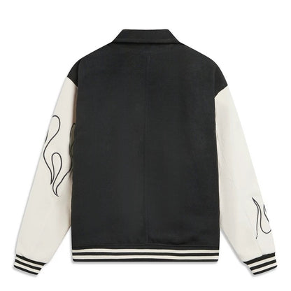 Unisex Skateboard Casual Windbreaker "LN FIRE" schwarz/grau - AFDT697-2