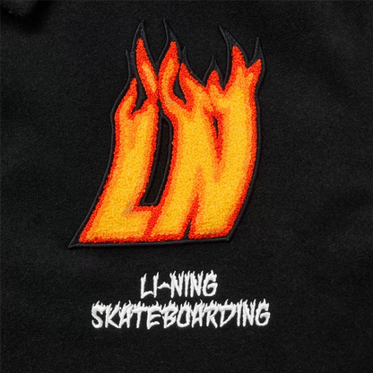 Unisex Skateboard Casual Windbreaker "LN FIRE'' black - AFDT697-2