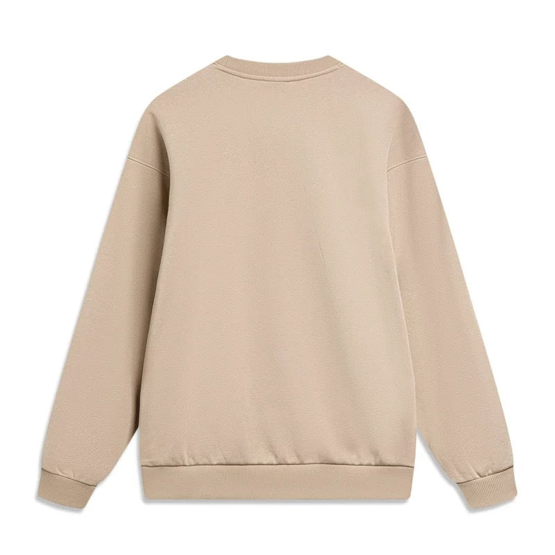 Unisex Skateboard Casual Sweater "LN FIRE" beige - AWDT949-4