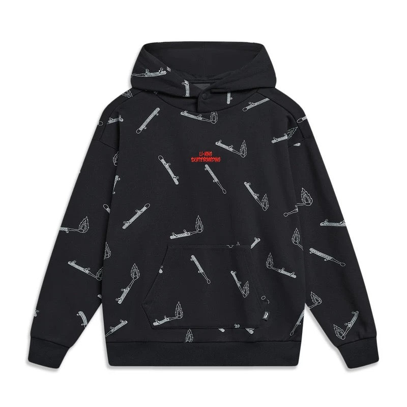 Unisex Skateboard Casual Hoody "Boards" black - AWDT955-1