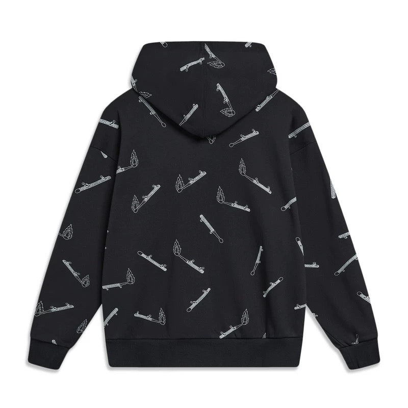 Unisex Skateboard Casual Hoody "Boards" black - AWDT955-1