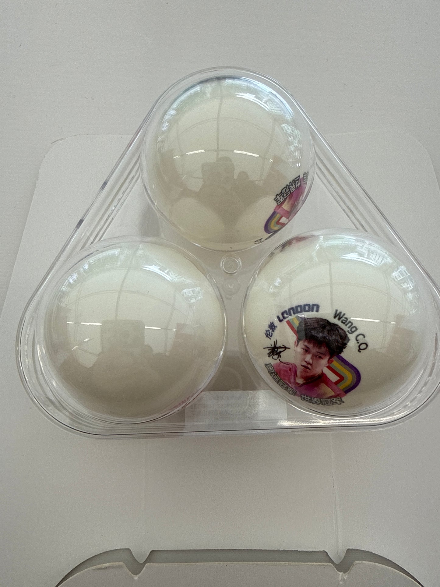 DHS Tischtennis Hülle mit 3. Bällen Wang  Chuqin WM Limited DDMV036-1