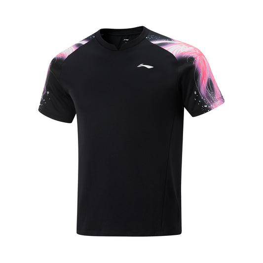 Table Tennis Unisex Star Flow Competition Jersey 2025 Black AAYV069-1