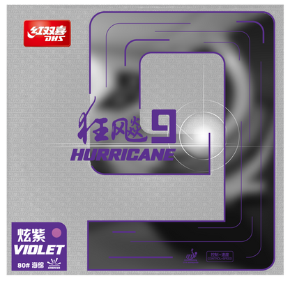 DHS Hurricane 9 2,15mm Mittel 38 Belag Violet - DXDS026-1