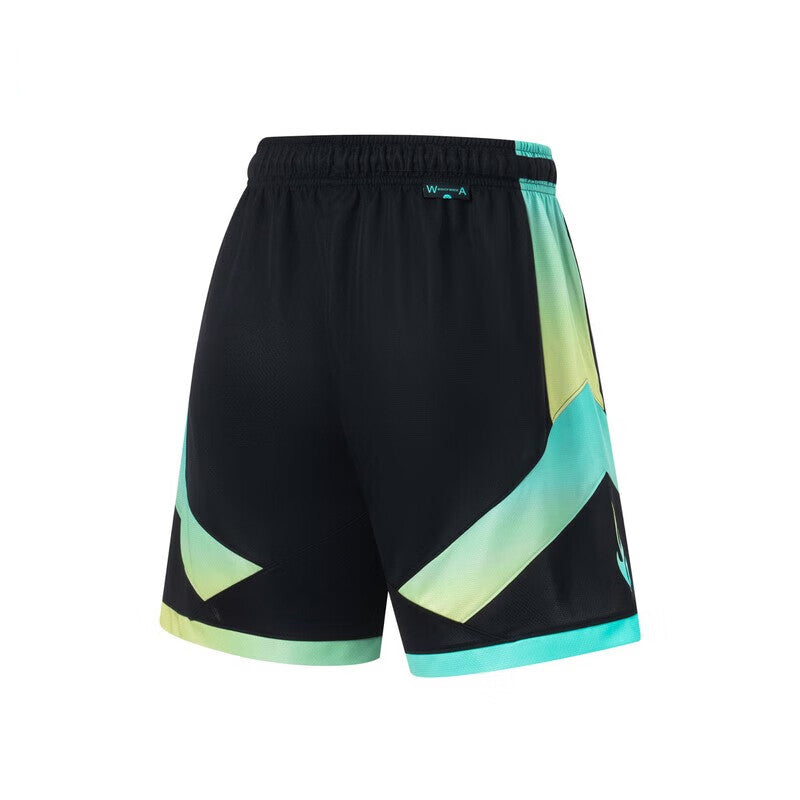 Unisex Basketball-Short "Wade-Style" Blau-Grün-Gelb - AAPT051-2