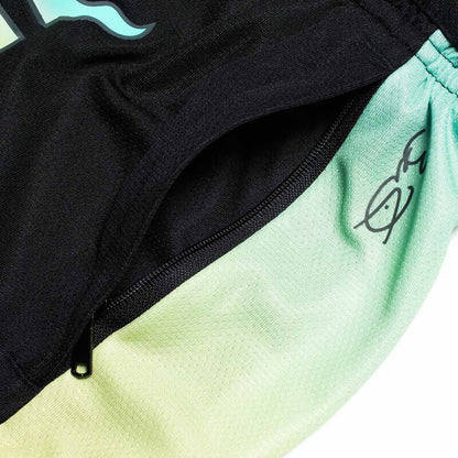 Unisex Basketball-Short "Wade-Style" Blau-Grün-Gelb - AAPT051-2