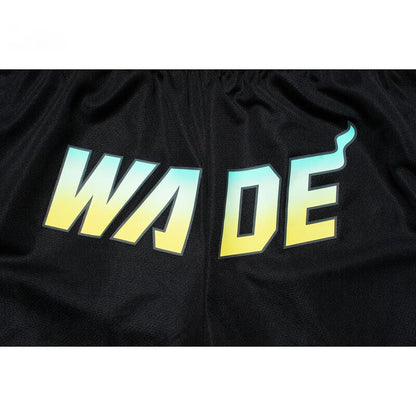 Unisex Basketball-Short "Wade-Style" Blau-Grün-Gelb - AAPT051-2
