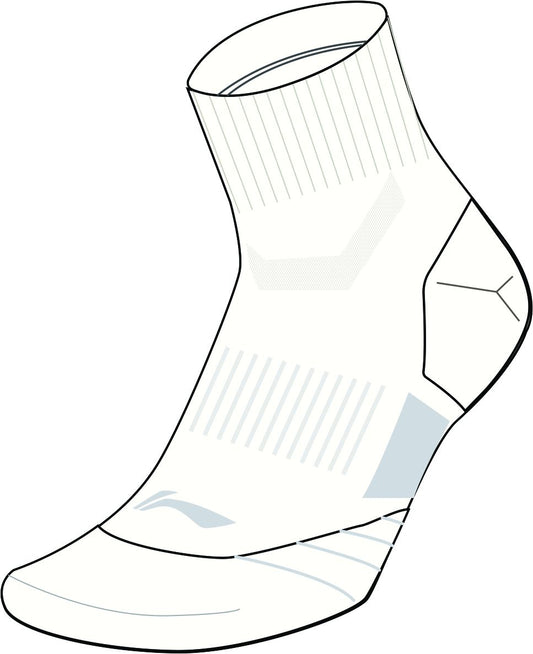 Unisex sports socks mid-cut "Essential" white - AWST019-2