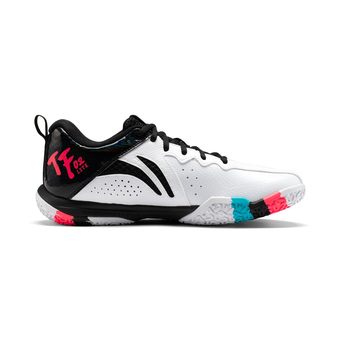 Unisex badminton shoe "Saga II Lite" white-black-red - AYTT003-2