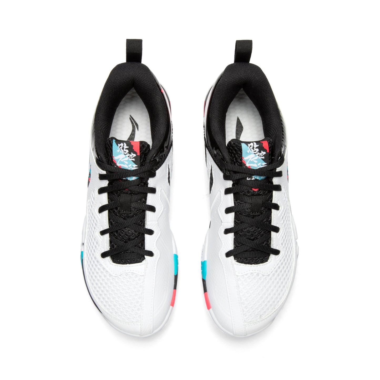 Unisex badminton shoe "Saga II Lite" white-black-red - AYTT003-2