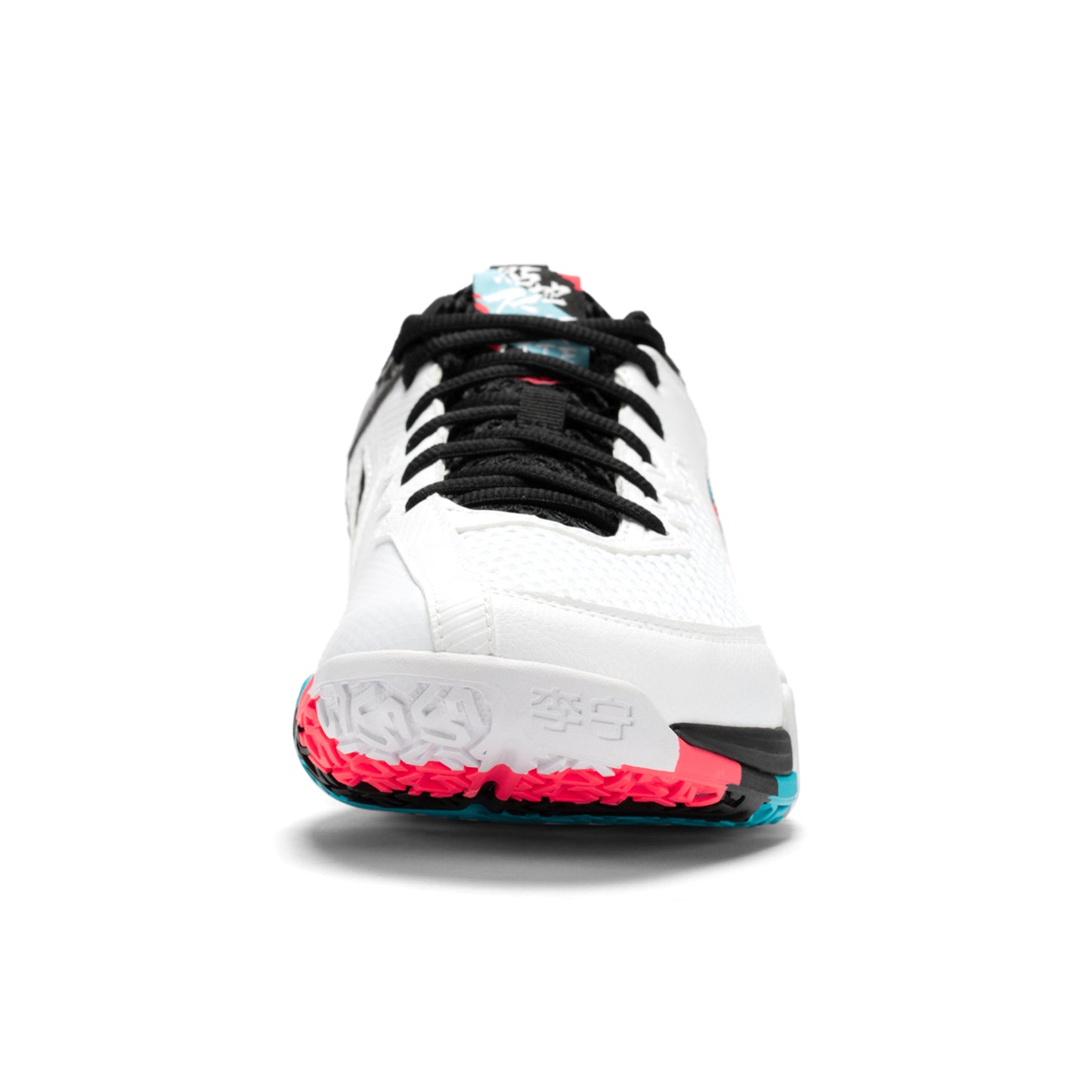 Unisex badminton shoe "Saga II Lite" white-black-red - AYTT003-2