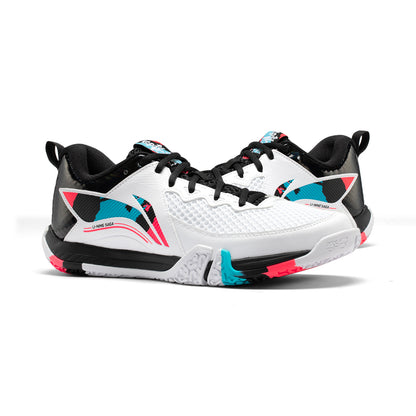 Unisex badminton shoe "Saga II Lite" white-black-red - AYTT003-2