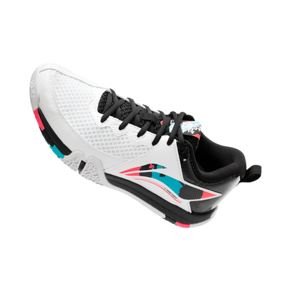 Unisex badminton shoe "Saga II Lite" white-black-red - AYTT003-2