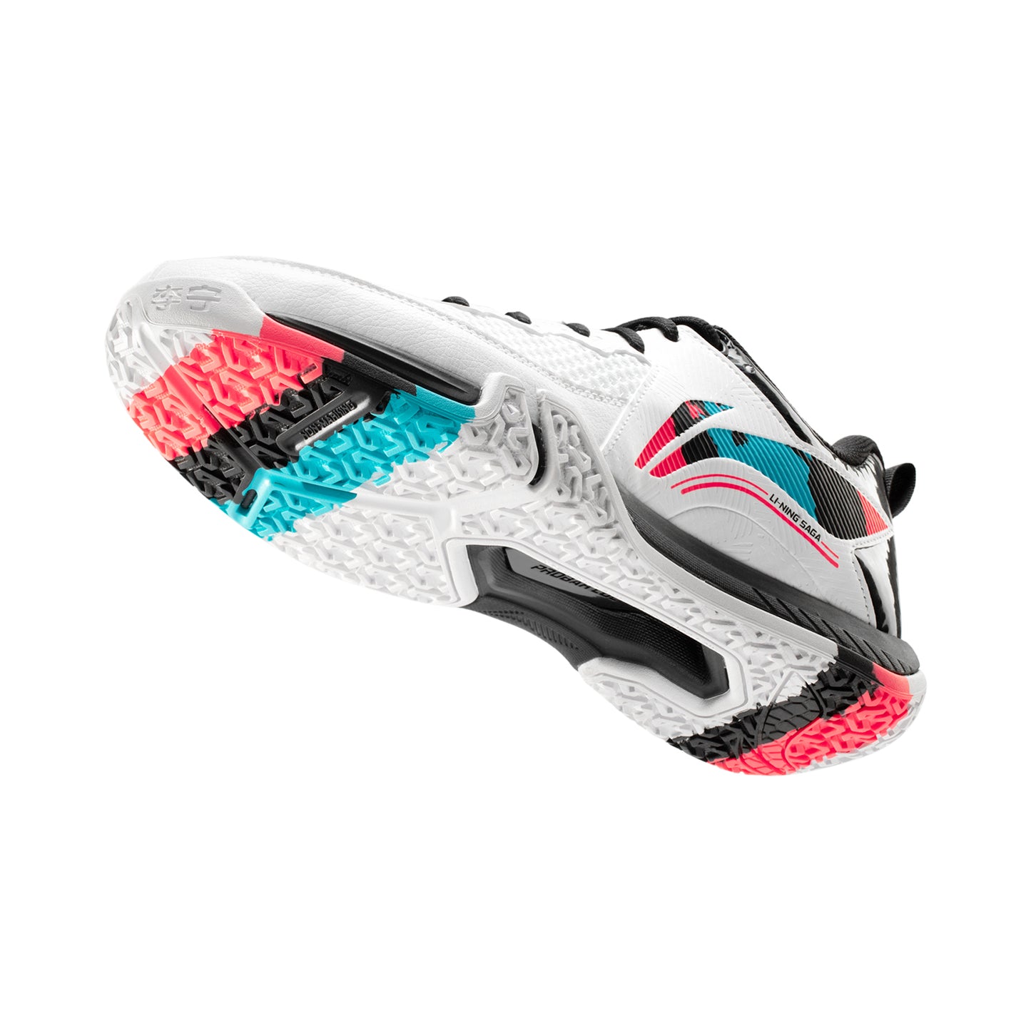 Unisex badminton shoe "Saga II Lite" white-black-red - AYTT003-2