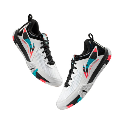 Unisex badminton shoe "Saga II Lite" white-black-red - AYTT003-2