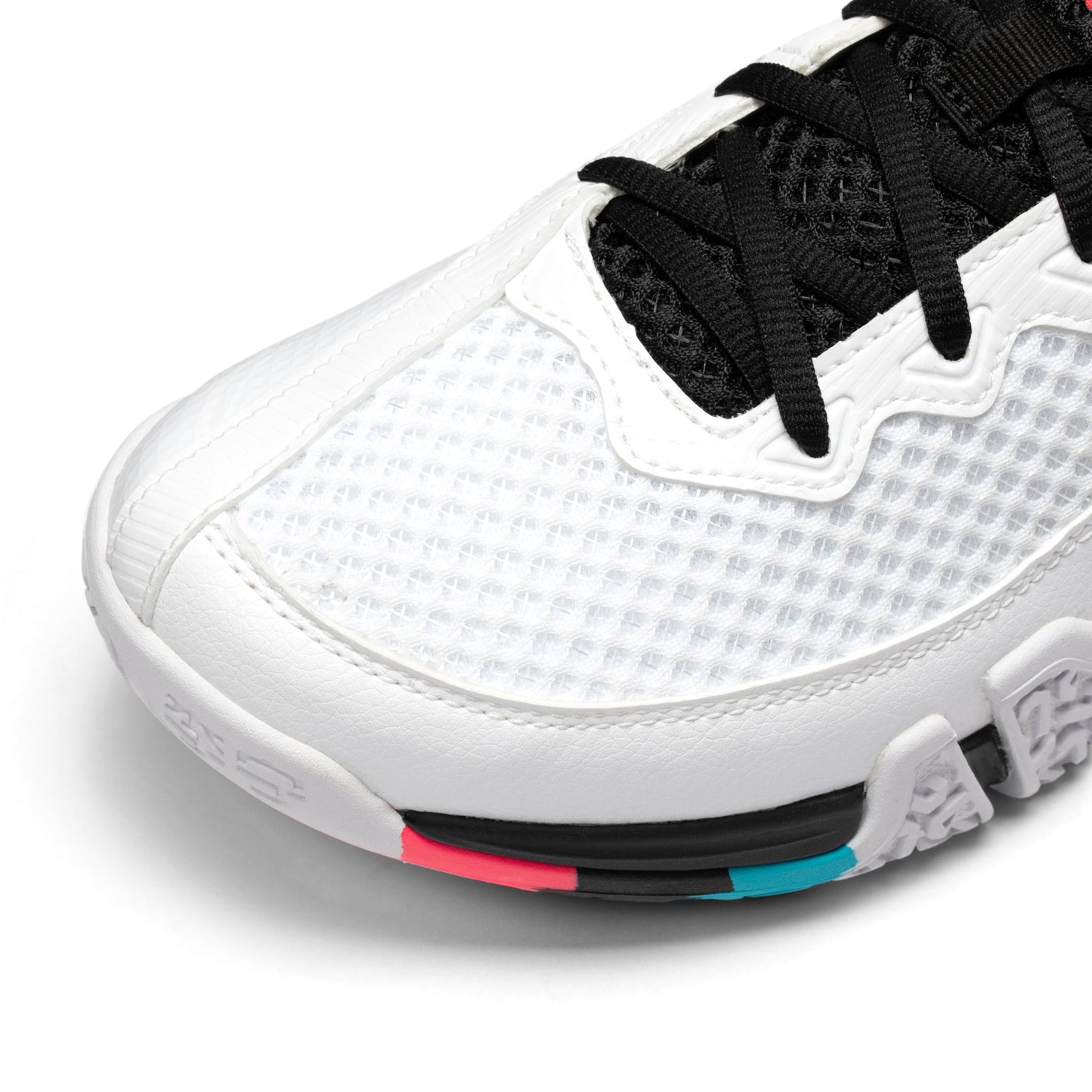 Unisex badminton shoe "Saga II Lite" white-black-red - AYTT003-2