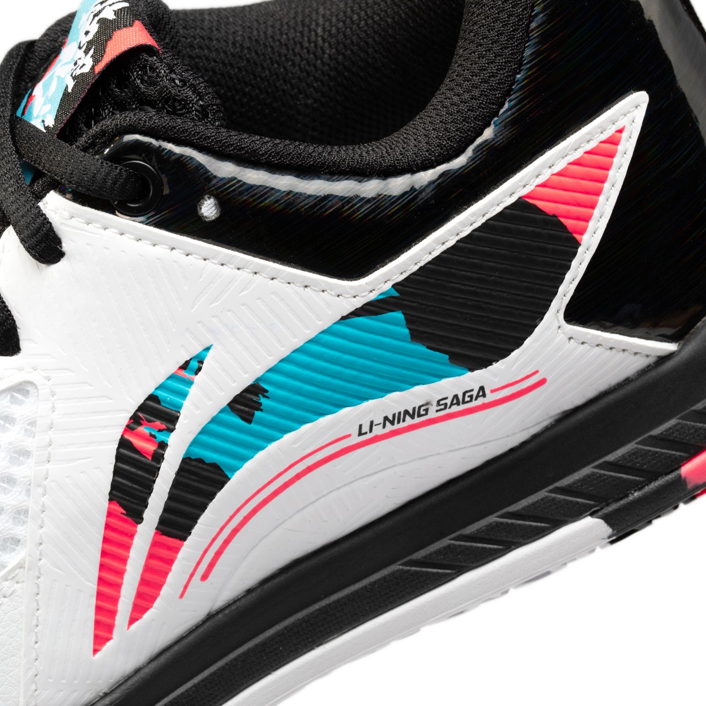 Unisex badminton shoe "Saga II Lite" white-black-red - AYTT003-2