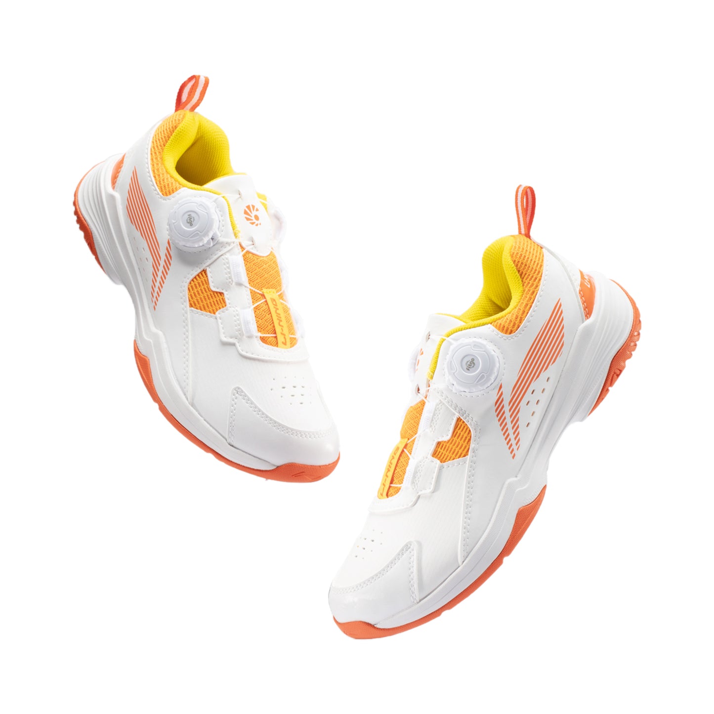 Kinder Badmintonschuh ''Almighty King'' weiß/orange - AYTT040-2