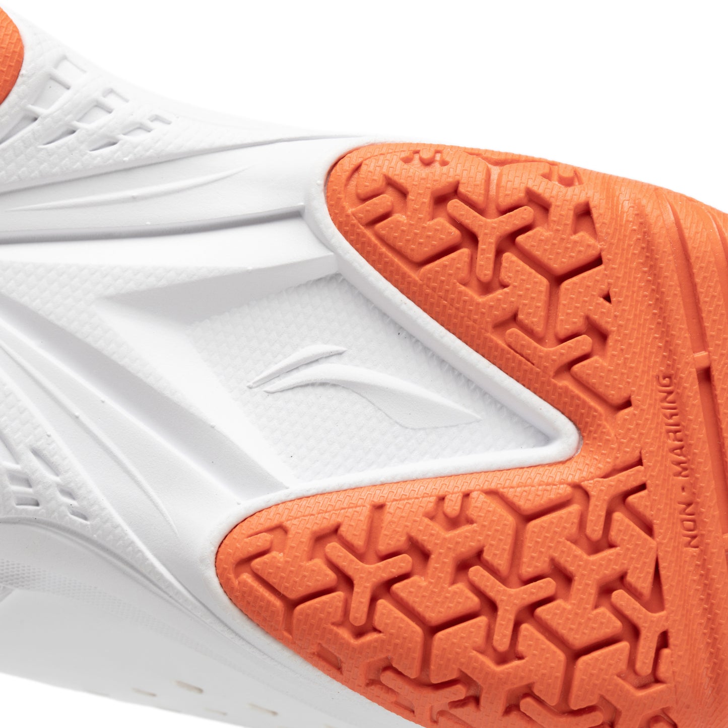 Kinder Badmintonschuh ''Almighty King'' weiß/orange - AYTT040-2