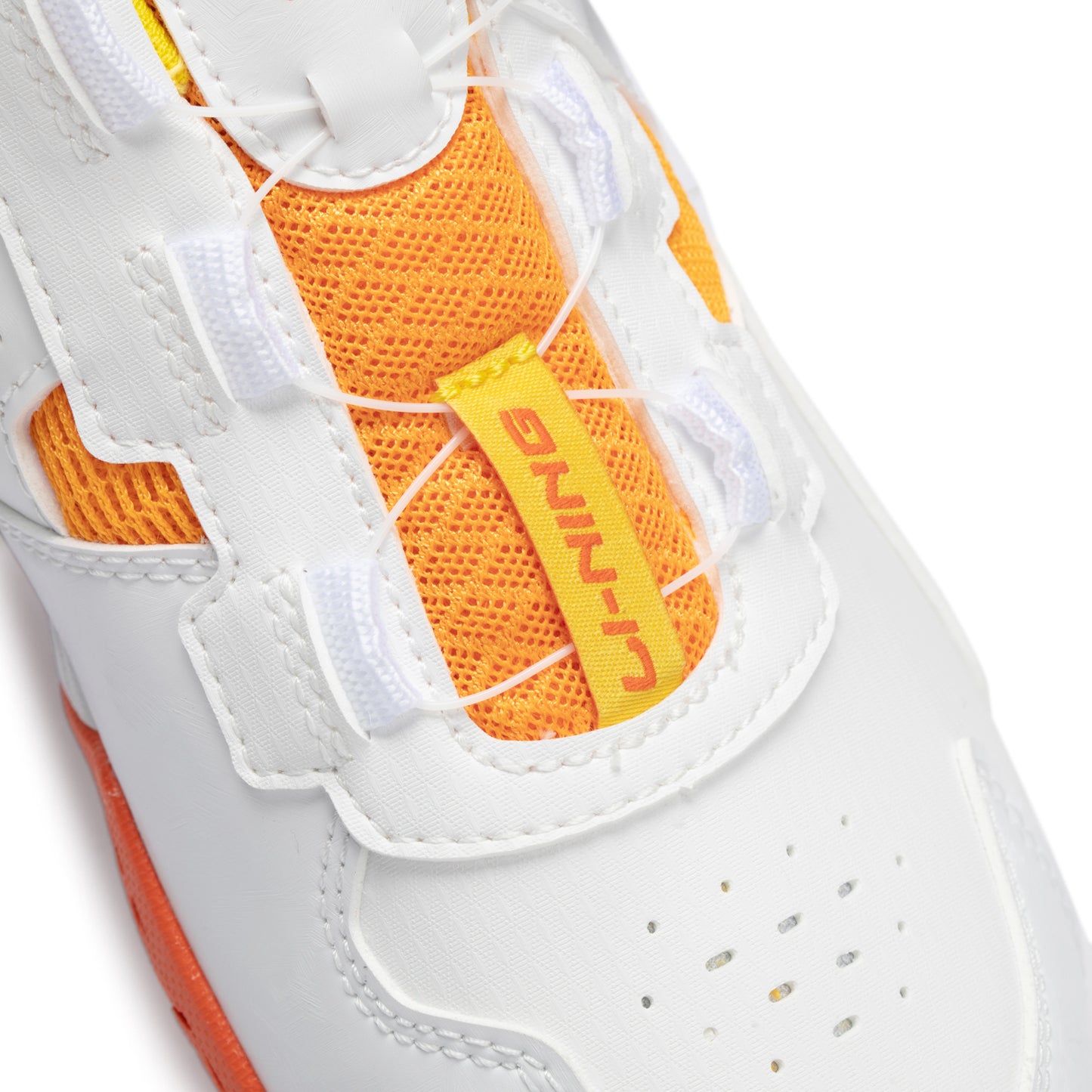 Kinder Badmintonschuh ''Almighty King'' weiß/orange - AYTT040-2
