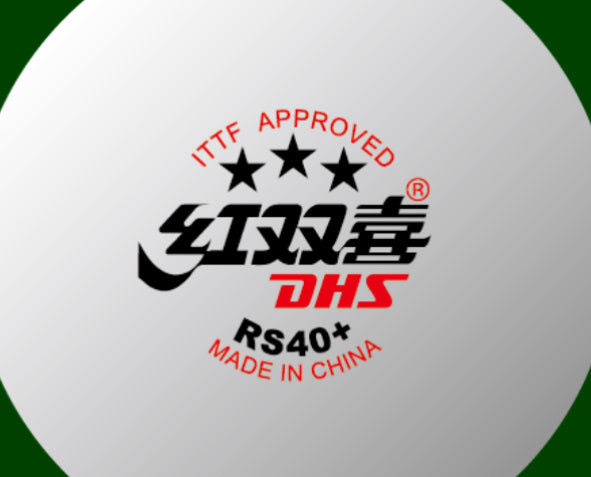 DHS Tischtennisball RS40+ WTT Weiß (6 Pack)