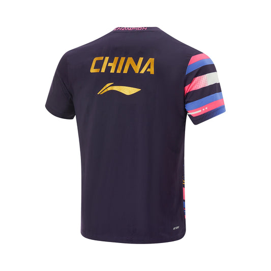 Table Tennis China National Team Competition Jersey 2025 purple - AAYV085-11 with China+Li-Ning Logo