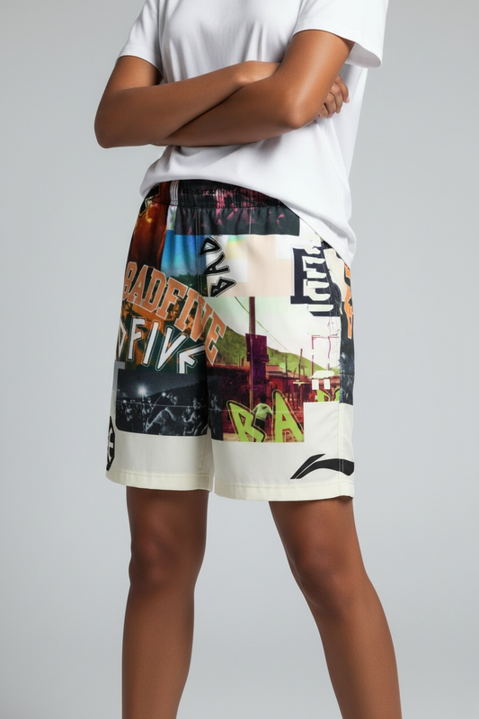 Unisex Basketball Shorts "Anti-Warrior" Badfive BIG Photo-White - AAPT045-5