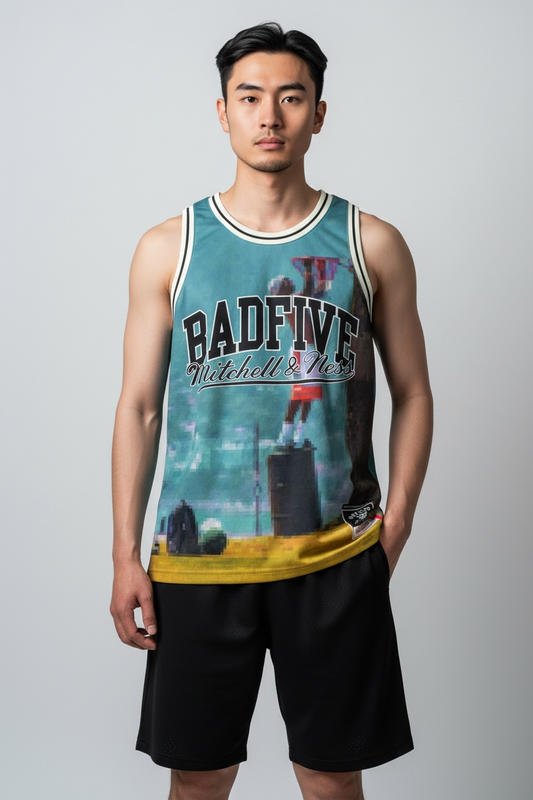 Unisex Basketball Competition Top "Live with Hoops" Badfive colorful - AAYT041-1