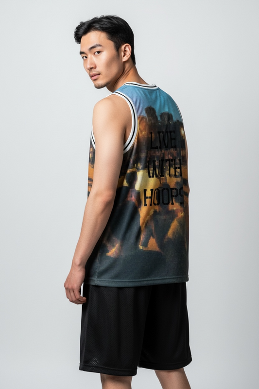 Unisex Basketball Competition Top "Live with Hoops" Badfive colorful - AAYT041-1