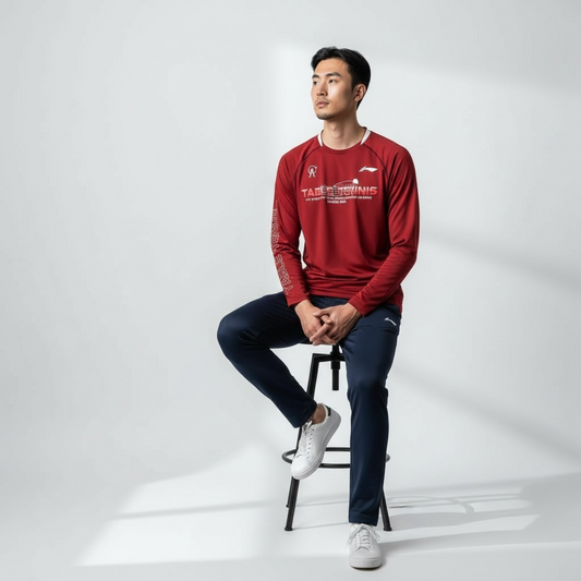 Unisex long-sleeved shirt "BUSAN" - red - ATLU195-2