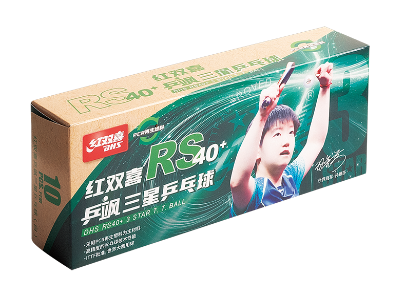 DHS Tischtennisball RS40+ 3-Sterne Weiß (10 Pack) - DXAV003-2