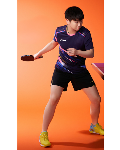 Tischtennis China National-Team Wettkampftrikot 2025 lila - AAYV085-11 with China+Li-Ning Logo