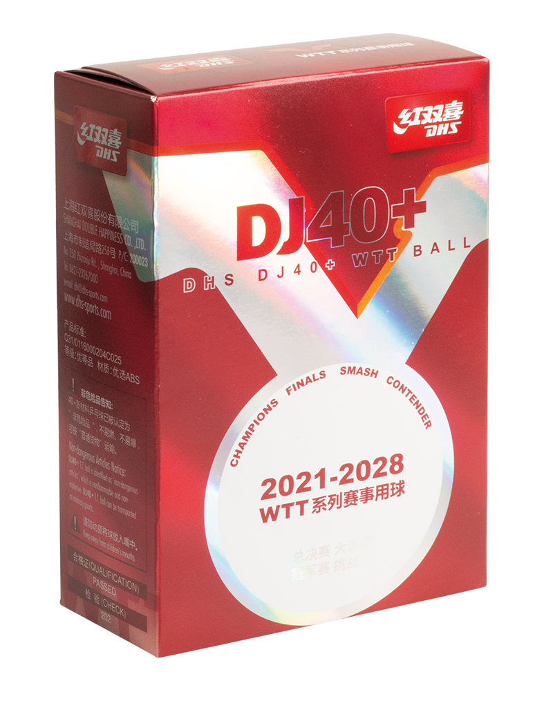 DHS Tischtennisball DJ40 WTT Weiß (6 Pack) DXAR002-1/DXAV001-2