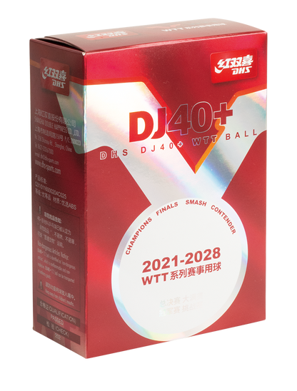 DHS Tischtennisball DJ40 WTT Weiß (6 Pack) DXAR002-1/DXAV001-2