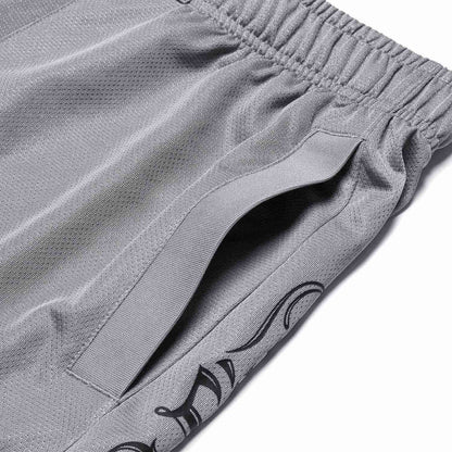 Unisex Basketball-Short "Anti-Warrior" Badfive BIG Grau-Schwarz - AAPT045-9