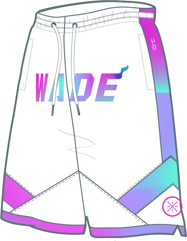 Unisex Basketball-Short "Wade-Style" Weiß - AAPT051-4