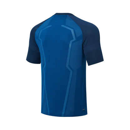 Table Tennis Unisex Competion Suit "Base" (consisting of Shirt and Shorts) jeans-blue + black - AATT003-3