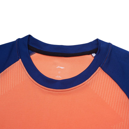 Tischtennis Unisex Wettkampf-Dress "Base" (Set aus Shirt und Shorts) orange + blau - AATT003-6