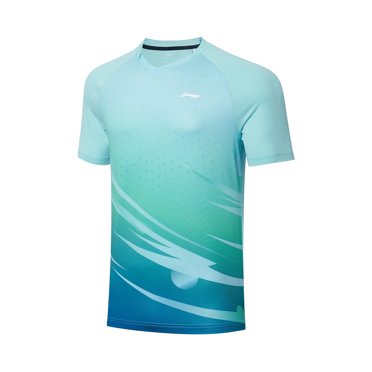 Tabletennis Men Team Competition-Shirt Topspin - green-blue - AAYT031-3