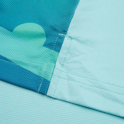 Tabletennis Men Team Competition-Shirt Topspin - green-blue - AAYT031-3